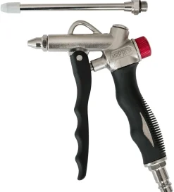 Airpress 4300003 - Blaaspistool met drukregelknop inclusief insteeknippels en extra blaasmond