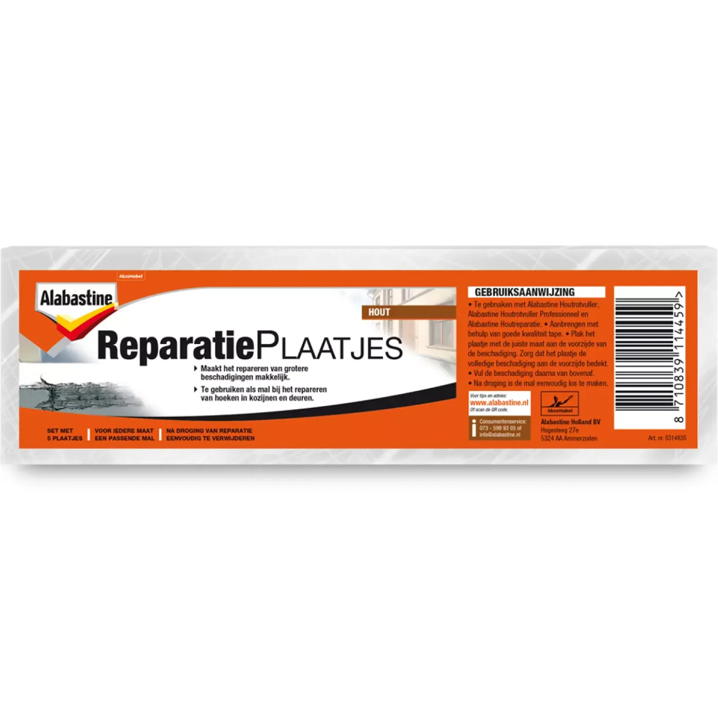 Alabastine Houtrot Reparatieplaatjes (5st)
