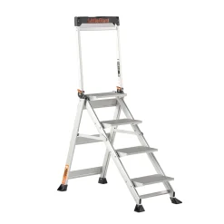 Altrex Jumbo Step 4 Trap - Enkel - Aluminium - 4 treden - met beugel - max. werkhoogte 2,89m
