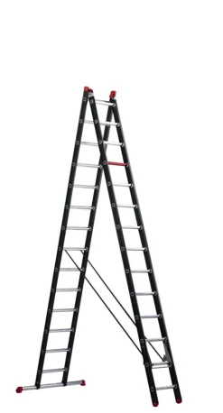 Altrex Mounter ZR 2070 Reformladder - Aluminium - 2 x 14 sporten - max. werkhoogte 7,75m - met stabiliteitsbalk