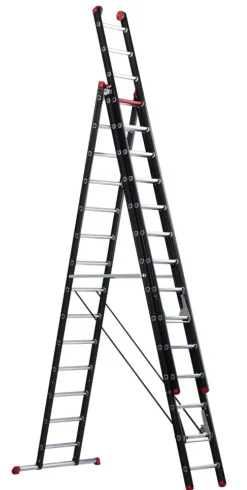Altrex Mounter ZR 3093 Reformladder - Aluminium - 3 x 14 sporten - max. werkhoogte 9,55m - met stabiliteitsbalk