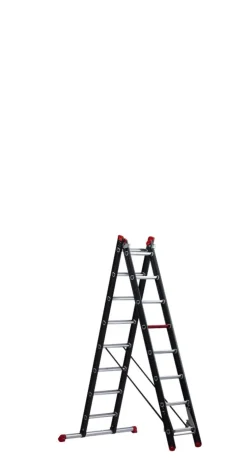 Altrex Mounter ZR 2040 Reformladder - Aluminium - 2 x 8 sporten - max. werkhoogte 4,85m - met stabiliteitsbalk