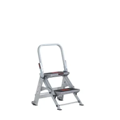 Altrex Safety Step 2 Trap - Enkel - Aluminium - 2 treden - met beugel - max. werkhoogte 2,45m