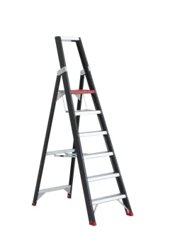 Altrex Taurus TGB 6 Trap - Enkel - Aluminium met coating - 6 treden - max. werkhoogte 3,4m