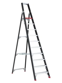 Altrex Taurus TGB 10 Trap - Enkel - Aluminium met coating - 10 treden - max. werkhoogte 4,35m