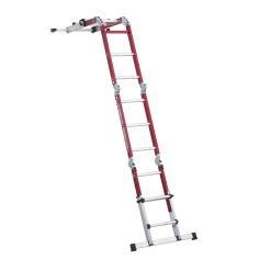 Altrex Varitrex-Do-it-All Telescopische Vouwladder - Aluminium - 4 x 3 sporten - max. werkhoogte 4,25m - met stabiliteitsbalk