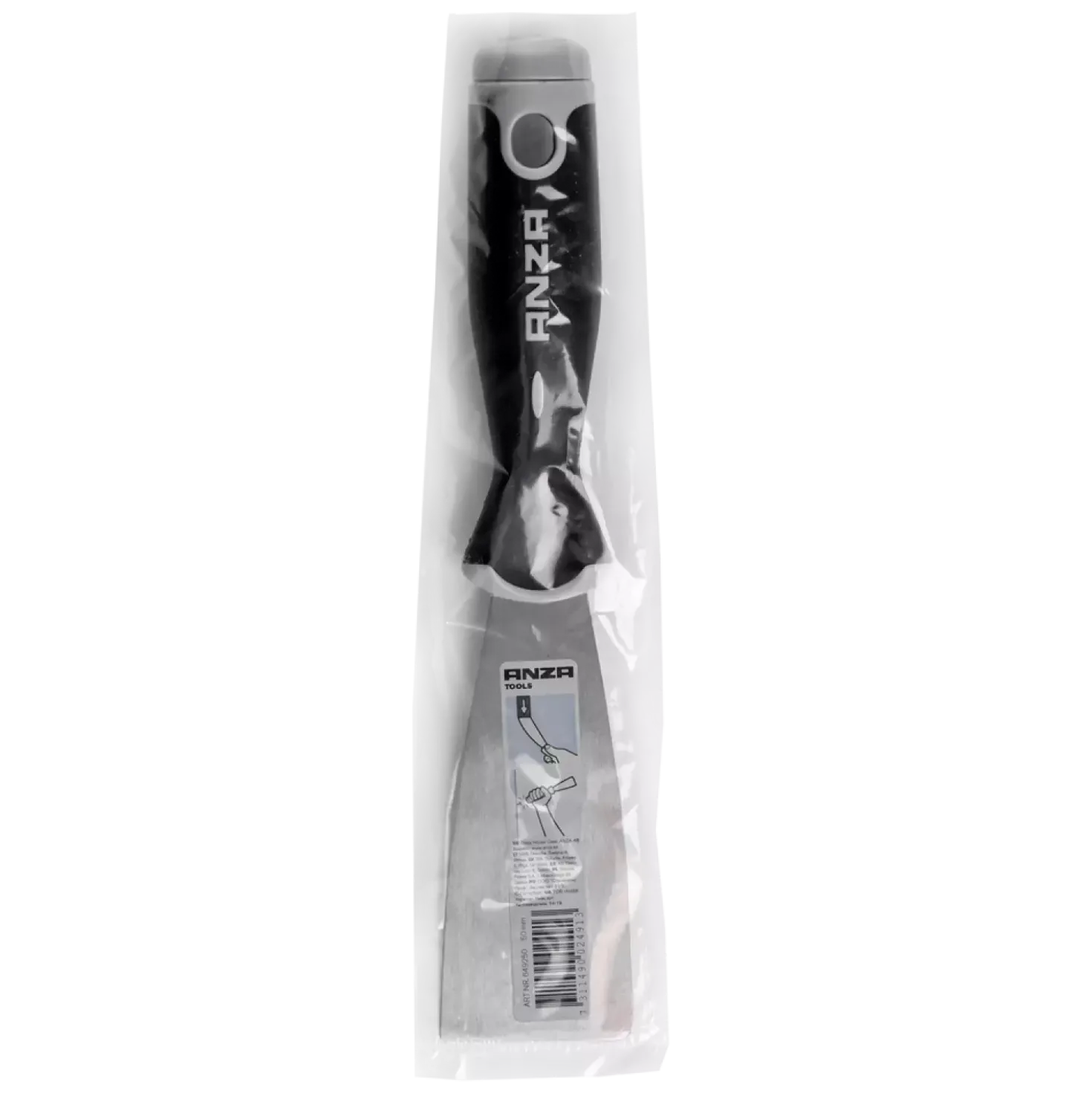 Anza PRO Plamuurmes softgrip RVS - 50mm