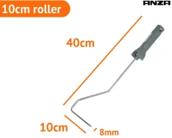 Anza PRO Verfbeugel extra lange steel - 10cm