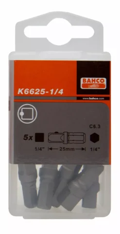 Bahco K6625-1/4B-1P Adapter - 1/4" - 1/4" - 25mm