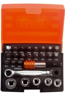 Bahco 2058/S26 26-Delige Bit- en doppenset - 1/4''