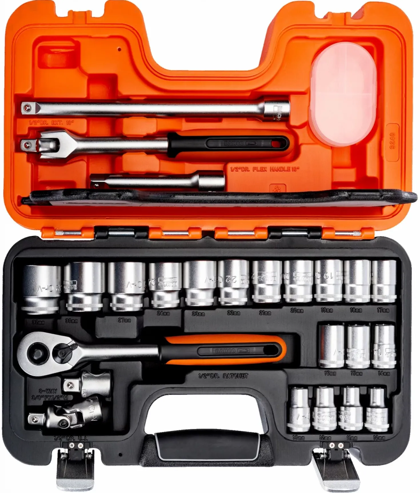 Bahco S240 24-delige ratel- en doppenset - 1/2"