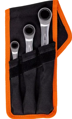 Bahco S4RM/3T 3-delige Ringratelset - 4-in-1 - 8-19mm