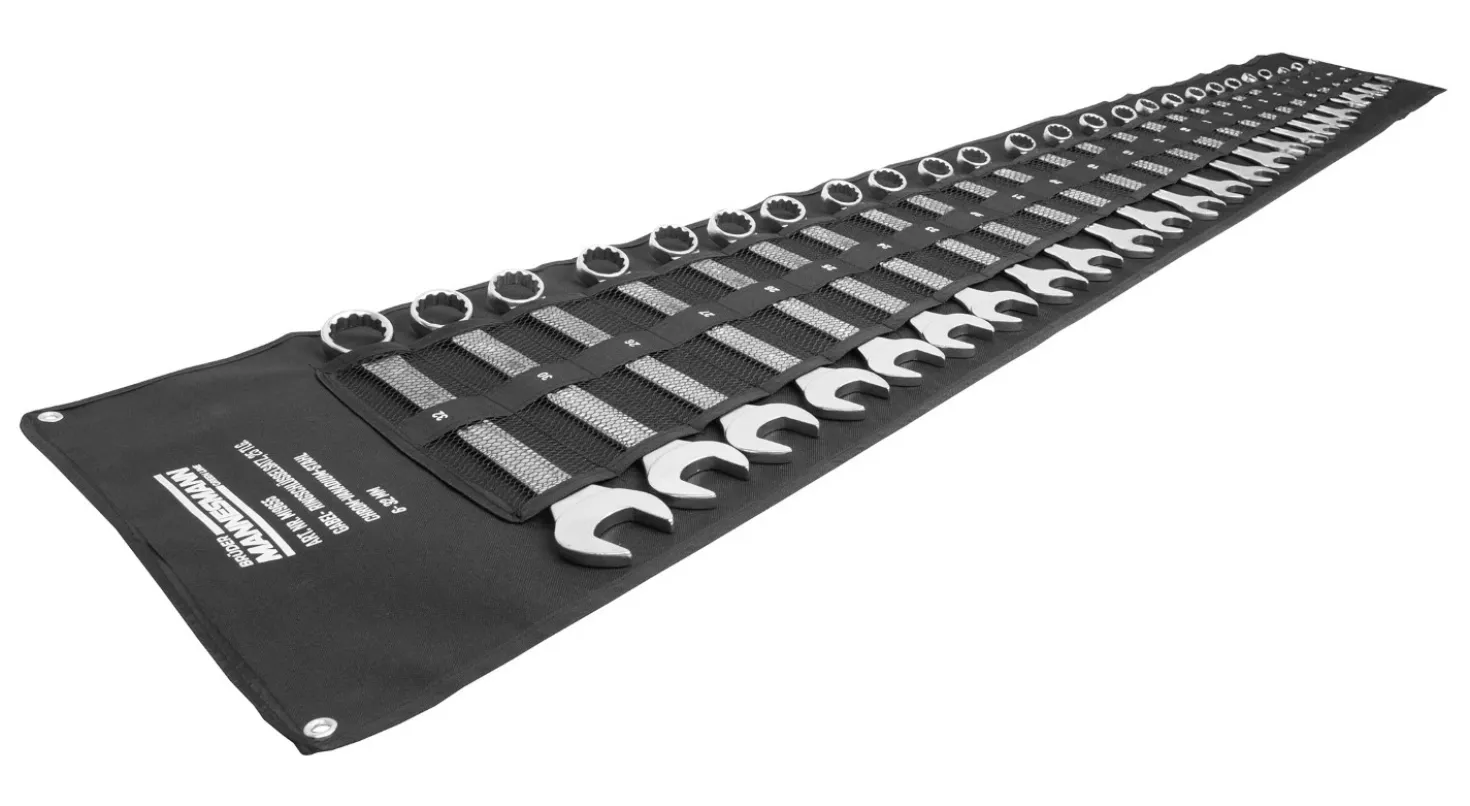 Brüder Mannesmann 19655 25-delig Ringsteeksleutelset met etui - 6-30mm