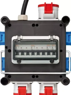 Brennenstuhl 1153690400 compacte rubberen stroomverdeler BSV 3/32 2 - IP44 - 2m - H07RN-F 5G4,0