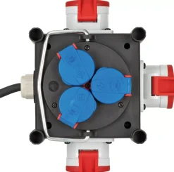 Brennenstuhl 1153680100 Compacte rubberen stroomverdeler BSV 3 LS E/16 2 IP 44 - 1m