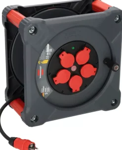 Brennenstuhl Professional KA 3200 Bouwplaats Cube 5-voudig kabelhaspel H07RN-F 3G2.5 - IP44 - 33m - Zwart