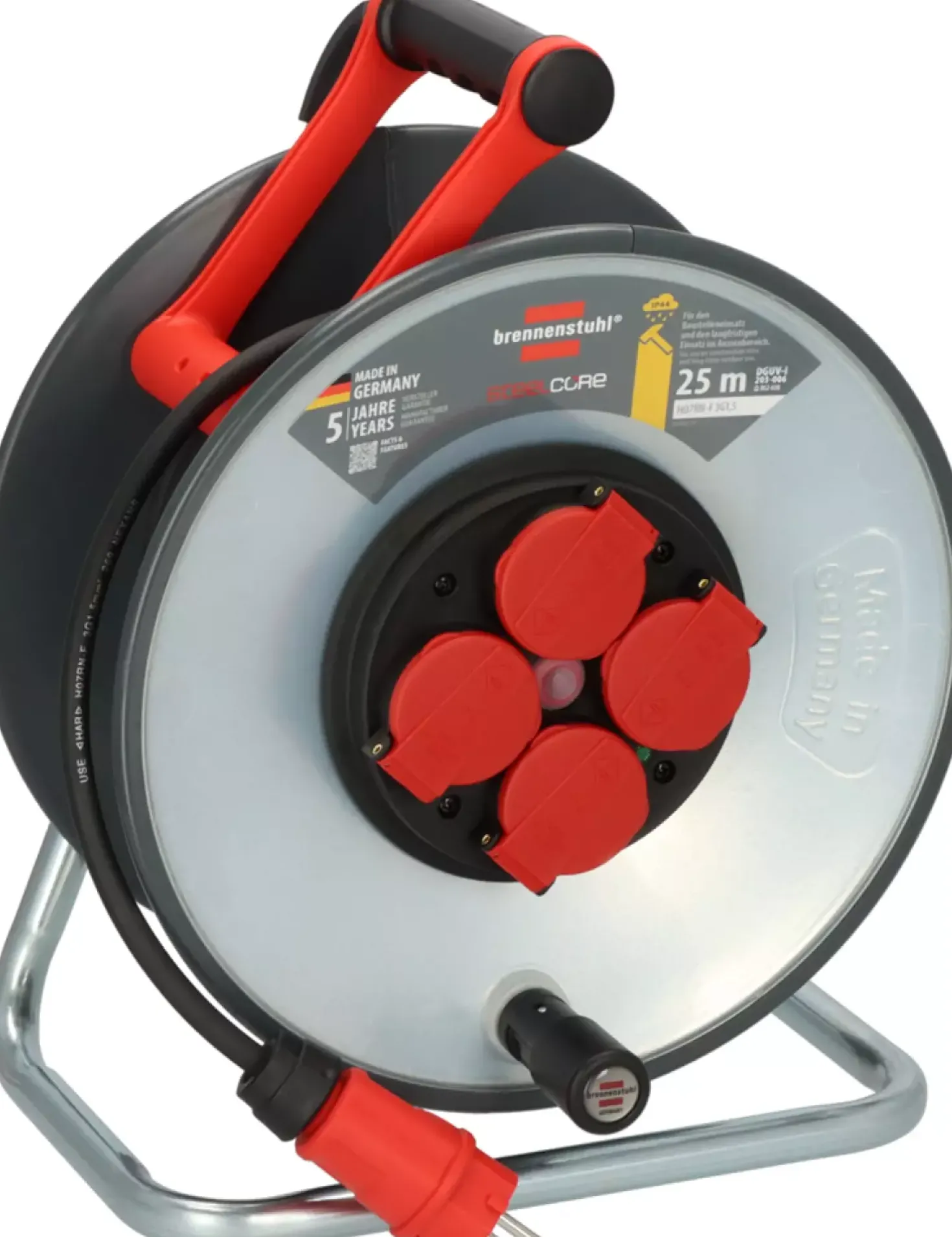Brennenstuhl Professional SC 2100 SteelCore Kabelhaspel H07RN-F 3G1,5 - IP44 - 25m - Zwart