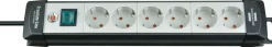 Brennenstuhl 1951560100 6 Voudige stekkerdoos met schakelaar - Zwart / lichtgrijs - 3m