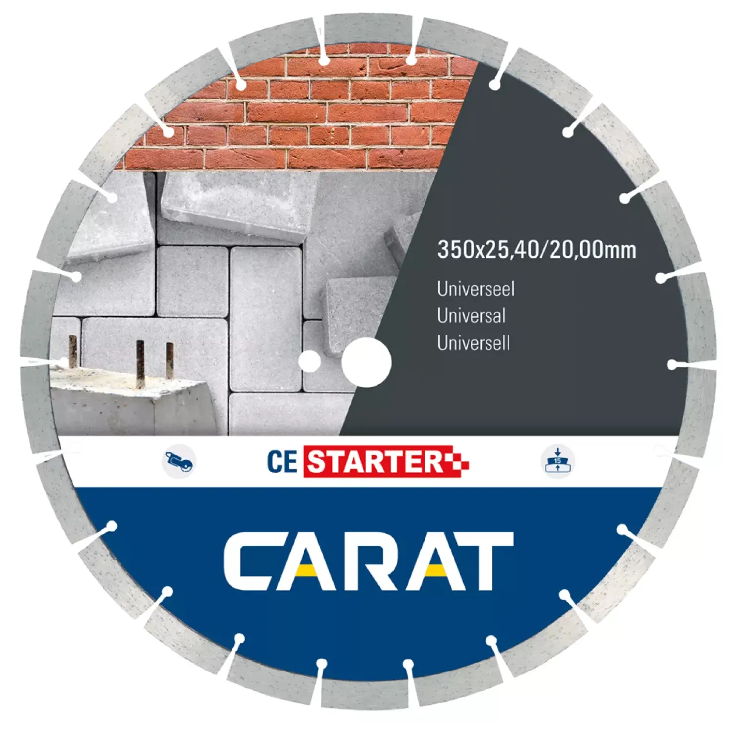 Carat CES1803000 Diamantzaagblad voor droogzagen - 180 x 22,23mm - Universeel