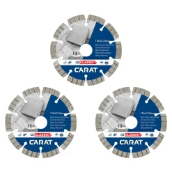 Carat CSC1253A25 3-pack diamantzaagbladen voor beton - 125 x 22,23mm - CS Classic