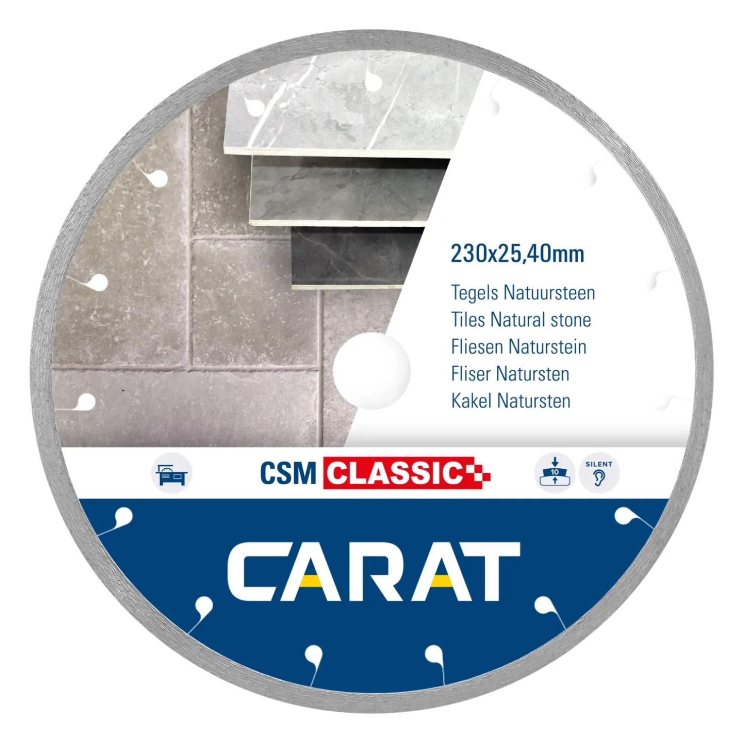Carat CSMC250400 Diamantzaagblad voor natzagen - 250 x 25,4mm - Tegels / Steen
