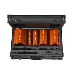 Carat HTESET0000 Diamantdroogboorset - 32 / 52 / 82 / 112 / 132mm + adapters in koffer