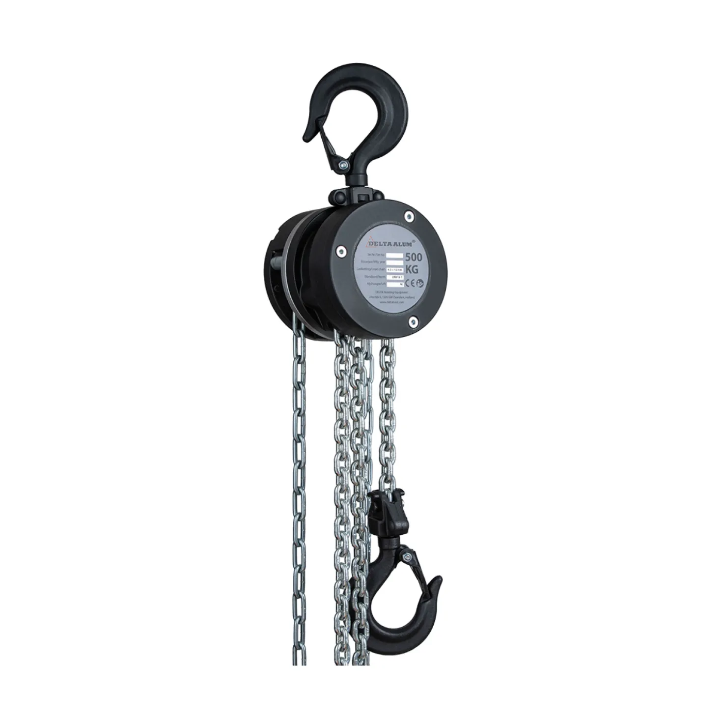 Delta ALUM Handkettingtakel 360°- 0,5 ton - 6m hijshoogte