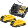 DeWALT DCB1104D2 18V Li-ion XR accu Starterset (2x 2.0Ah) + lader