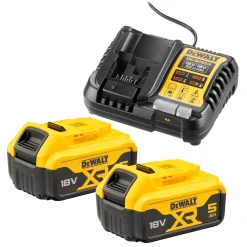 DeWALT DCB1104P2 18V Li-ion XR accu Starterset (2x 5.0Ah) + lader