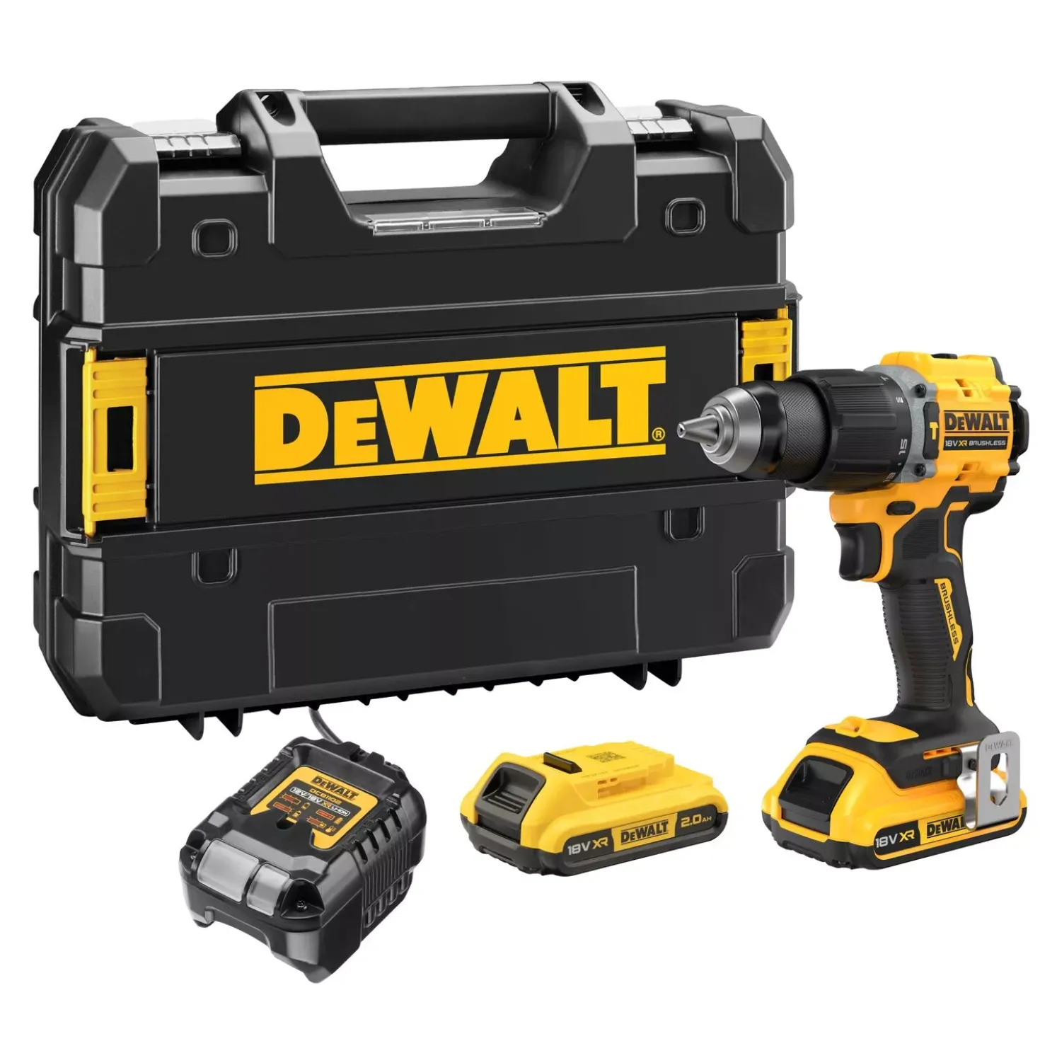DeWALT DCD799D2T-QW 18V Li-ion accu klopboor-/schroefmachine set (2x 2.0Ah accu) in TSTAK