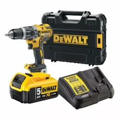 DeWALT DCD796NT-XJ Set 18V Li-ion XR accu klopboor-/schroefmachine body in TSTAK - koolborstelloos + 5Ah accu en acculader