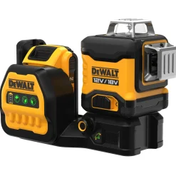 DeWALT DCE089D1G18-QW 12V / 18V Li-ion accu zelfnivellerende 3x 360 graden kruislijnlaser set (1x 2.0Ah accu) in koffer - 3 lijnen - 30m - groen
