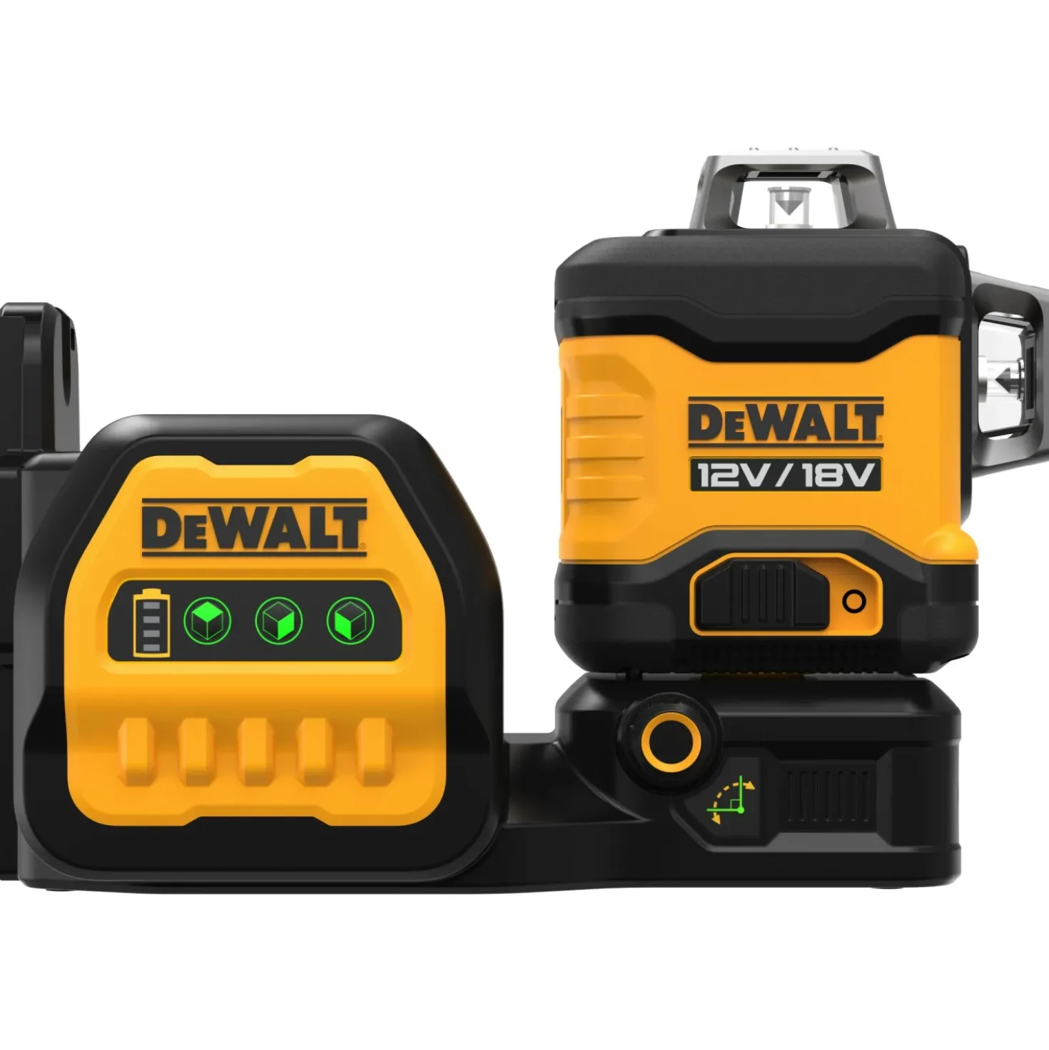 DeWALT DCE089NG18-XJ 12V/18V Kruislijnlaser in koffer - 3x 360° - groen - 70m - IP54