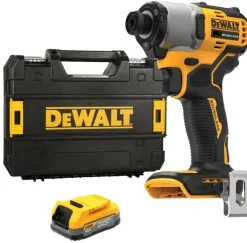 DeWALT DCF840E1T-XJ 18V Li-ion XR accu slagschroevendraaier set (1x POWERSTACK accu) in TSTAK - 1/4" - koolborstelloos