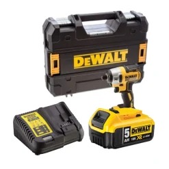 DeWALT DCF887NT-XJ Set 18V Li-Ion accu slagschroevendraaier body in TSTAK - koolborstelloos + 5Ah accu en acculader