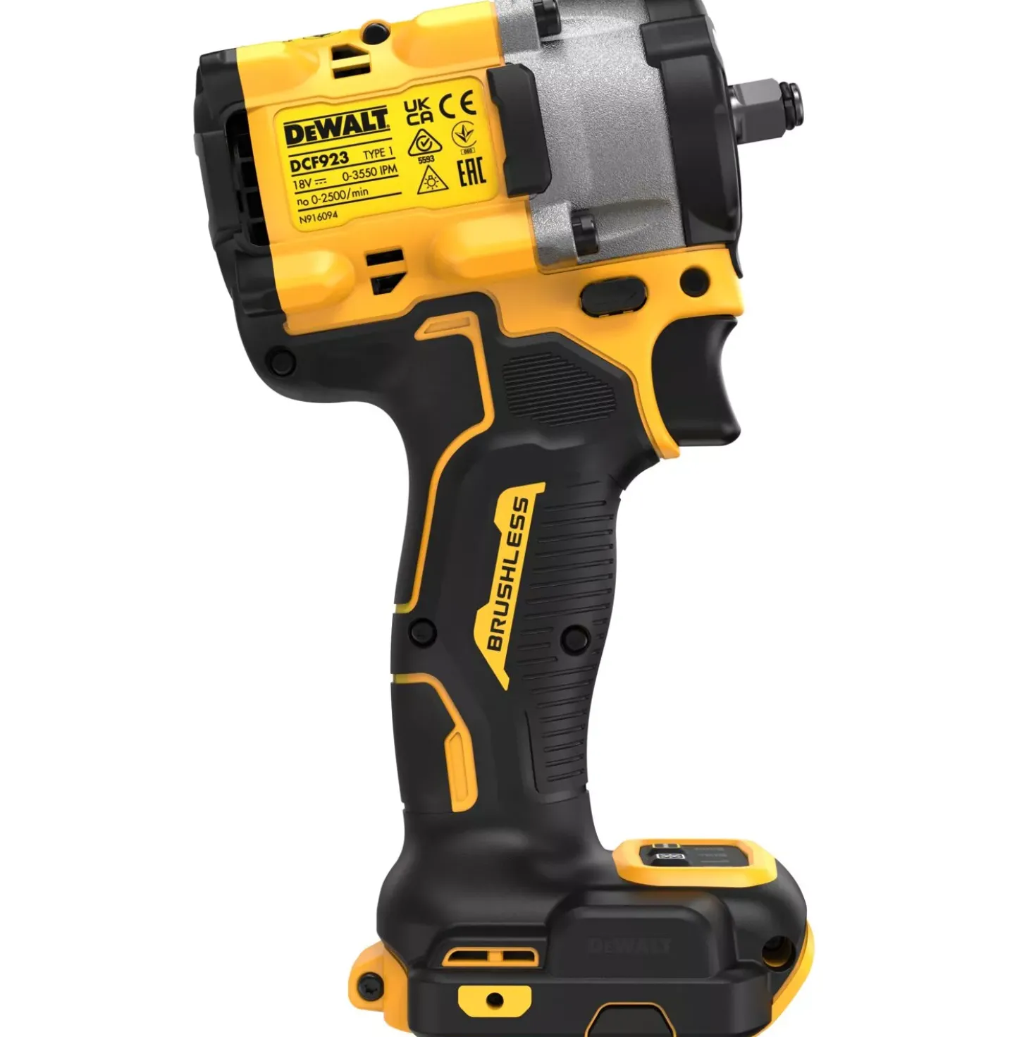 DeWALT DCF923N-XJ 18V Li-ion XR accu slagsmoersleutel body - 3/8" - koolborstelloos