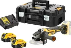 DeWALT DCG405P2-QW 18V Li-ion XR accu haakse slijper set (2x 5.0Ah) in TSTAK - 125mm - koolborstelloos