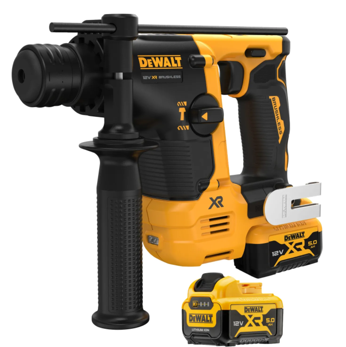 DeWALT DCH072P2-QW 12V Li-ion XR accu SDS-plus combihamer set (2x5.0Ah) in TSTAK - 1.1J - koolborstelloos