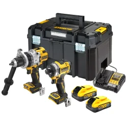 DeWALT DCK2200H2T 18V Li-ion accu klopboor-/schroefmachine (DCD1007) & slagschroevendraaier (DCF860) combiset (2x 5.0Ah accu) in TSTAK