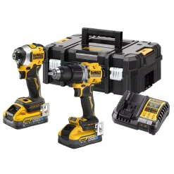 DeWALT DCK2050H2T 18V Li-ion accu klopboor-/schroefmachine (DCD805N) & slagschroevendraaier (DCF850N) combiset (2x 5.0Ah accu) in TSTAK