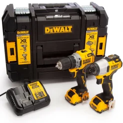 DeWALT DCK2110L2T-QW 12V Li-ion XR accu boor-/schroefmachine (DCD701) & accu slagschroevendraaier (DCF801) combiset (2x3.0Ah) in TSTAK