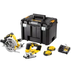 DeWALT DCK2012P2T 18V Li-ion accu cirkelzaag (DCS570) & decoupeerzaag (DCS334) combiset (2x 5.0Ah accu) in TSTAK