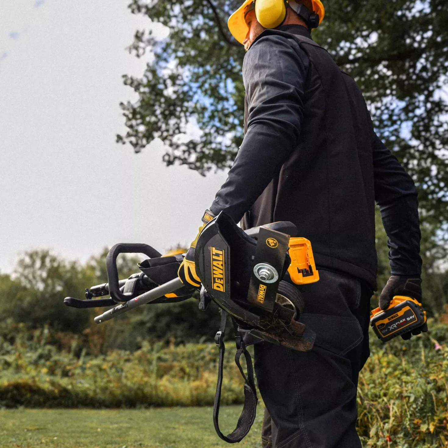 DeWALT DCMASED57X1-QW 54V XR Flexvolt split boom accu kantensnijder set (1x 9.0Ah accu + lader)