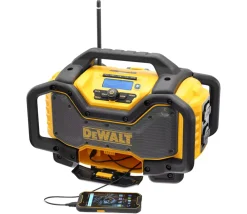 DeWALT DCR027-QW 18V Li-ion XR accu DAB+ Bouwradio met oplaadfunctie - werkt op netstroom & accu