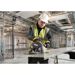 DeWALT DCS383H2-QW 18V Li-ion accu metaalcirkelzaag set (2x 5.0Ah accu) in TSTAK - 190mm