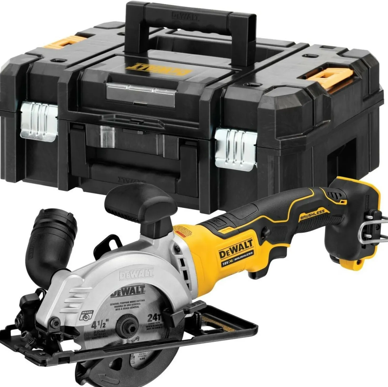 DeWALT DCS571NT-XJ 18V Li-ion XR accu cirkelzaag body in TSTAK - 115mm - koolborstelloos