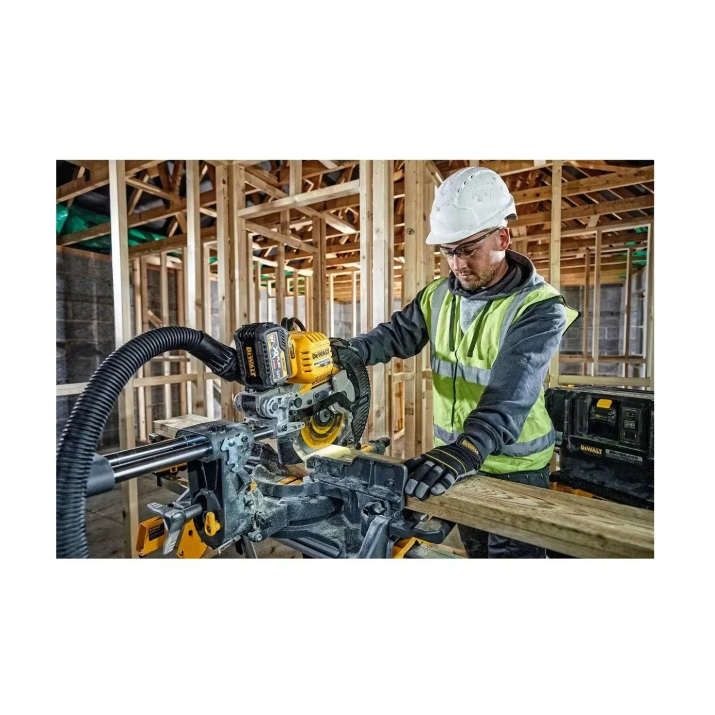 DeWALT DCS727N-XJ 54V XR FlexVolt Li-ion Accu afkort- en verstekzaagmachine body - 250mm