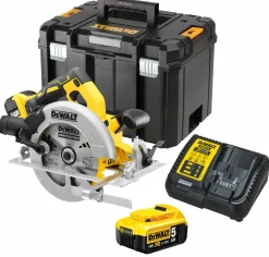 DeWALT DCS570P2-QW 18V Li-ion XR accu cirkelzaag set (2x 5.0Ah) in TSTAK - 184mm