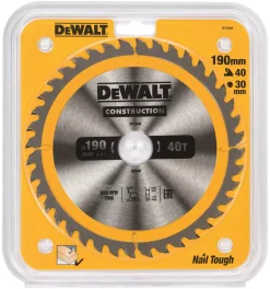 DeWALT DT1945 Cirkelzaagblad - 190 x 30 x 40T - Hout en Non-ferro metaal