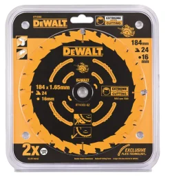 DeWALT DT10302 Extreme Cirkelzaagblad - 184 x 16 x 24T